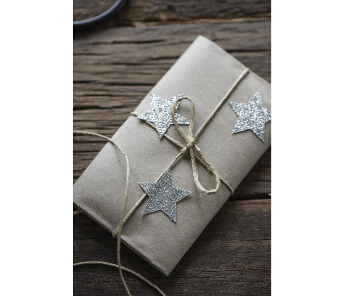 Ib Laursen tarra-arkki tähti hopea glitter 24 kpl