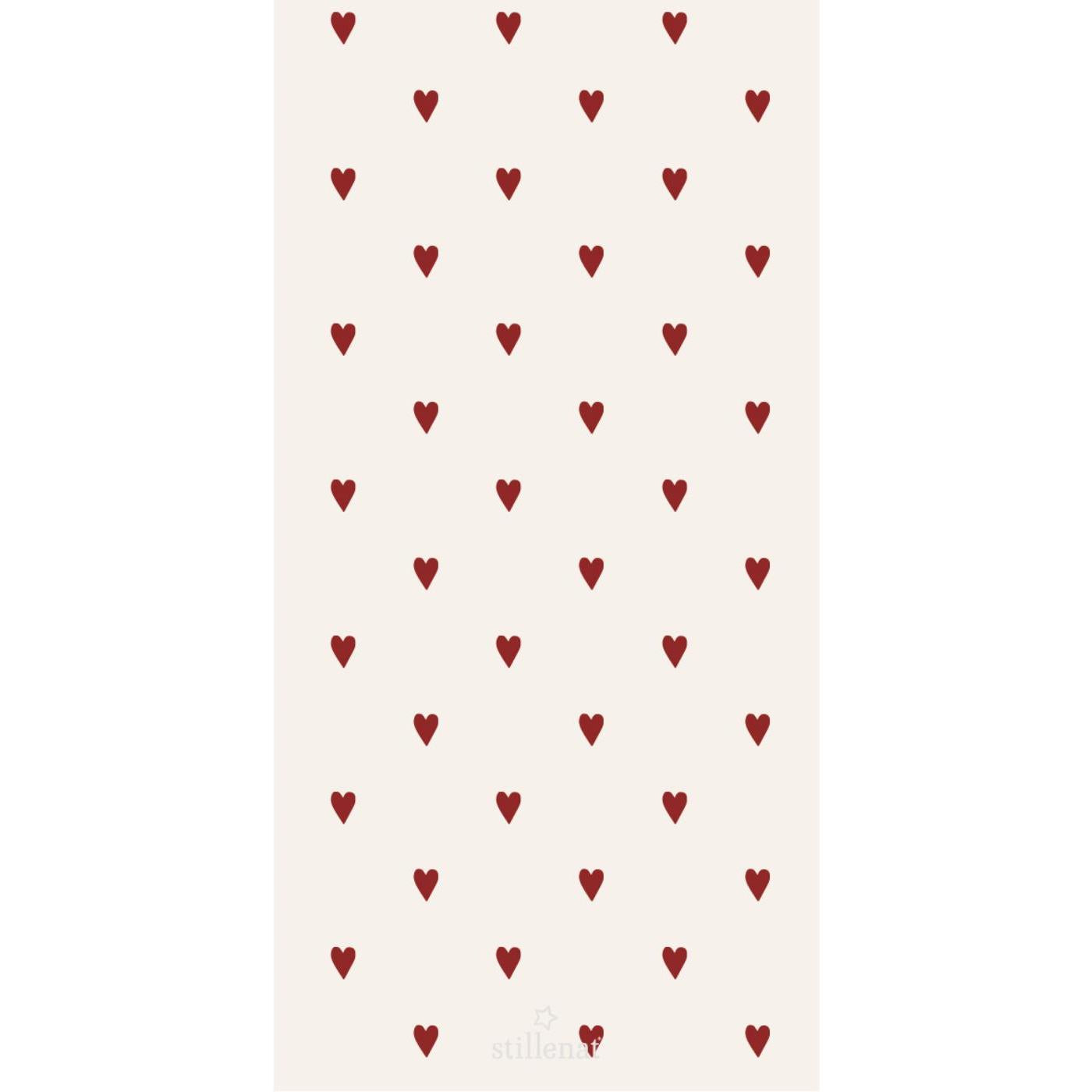 Ib Laursen servetti 10 x 20 cm 16 kpl  - Brown Hearts