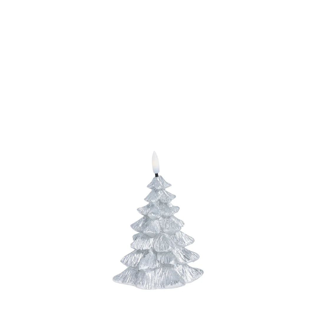 Lene Bjerre Litria kuusi LED-kynttilä hopea 11,5 cm