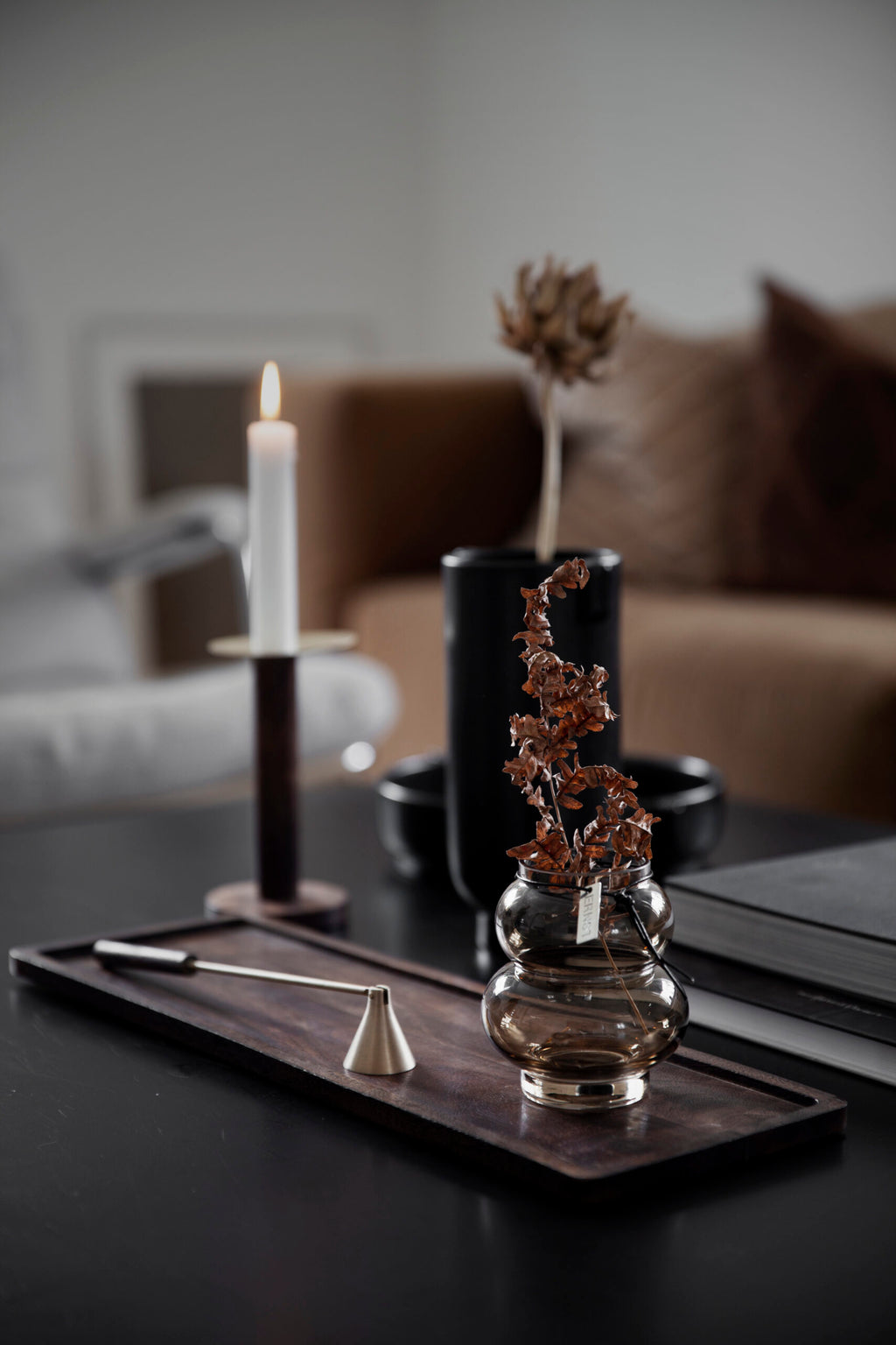 ERNST tarjotin / alusta puu tummanruskea 15 x 30 cm