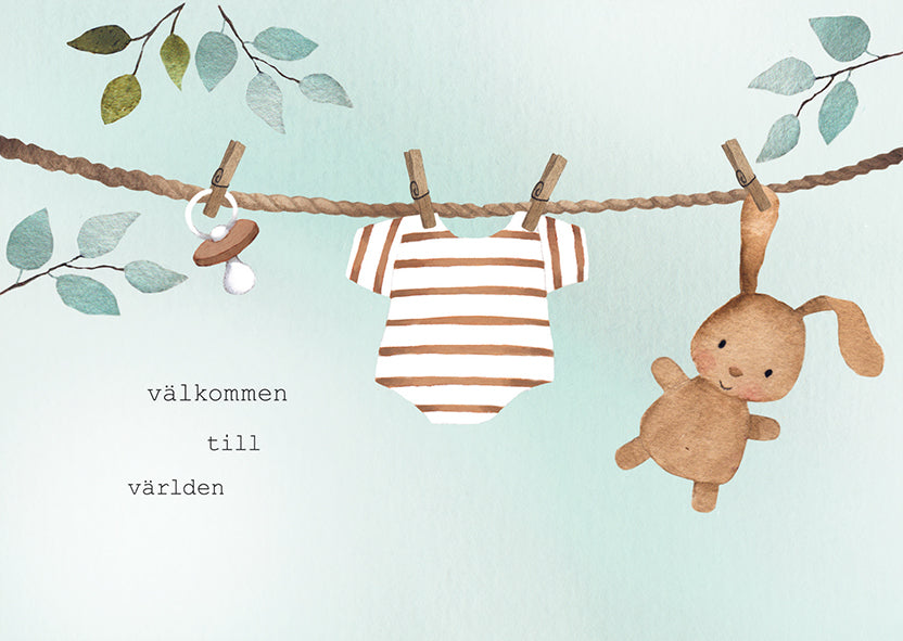 Putinki Henna Adel 2-osainen kortti - Välkommen till världen