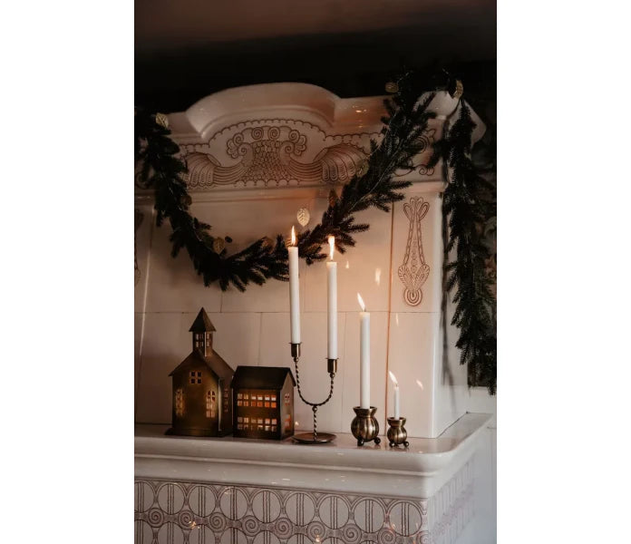 Strömshaga talolyhty antiikkimessinki 14 x 10 x 17 cm