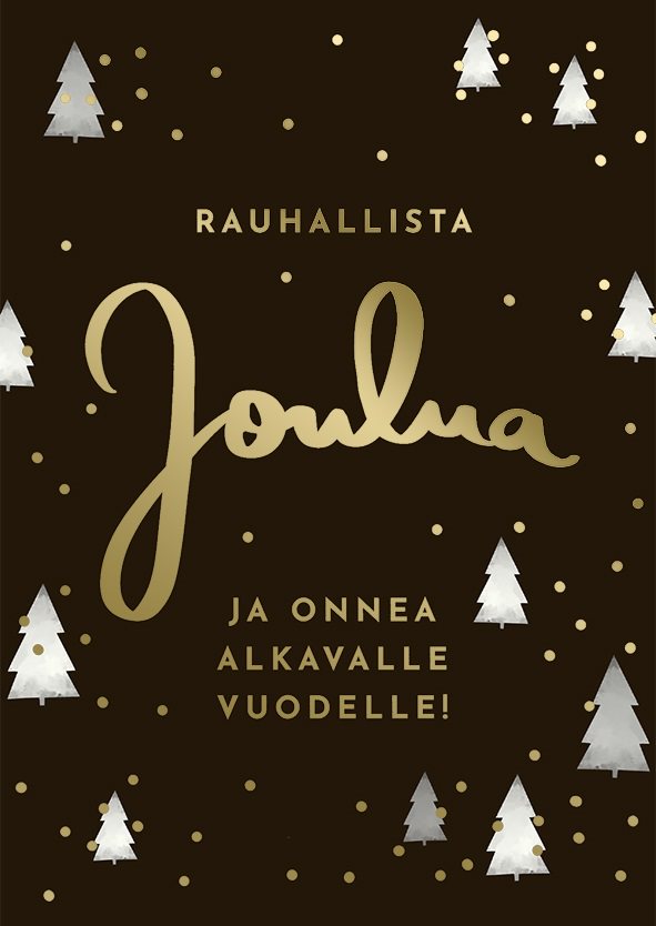 Putinki Letters 2-osainen joulukortti - Rauhallista joulua