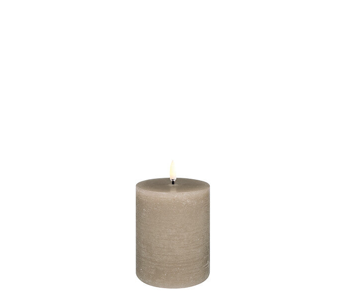Uyuni LED-kynttilä rustic 7,8 x 10 cm - Sandstone