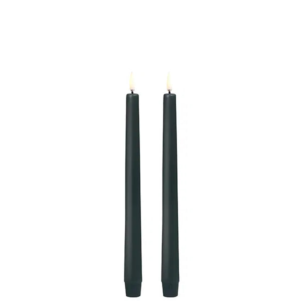 Uyuni LED-kruunukynttilä 25 cm 2 kpl - Pine Green