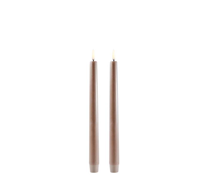 Uyuni LED-kruunukynttilä 25 cm 2 kpl - Sandstone