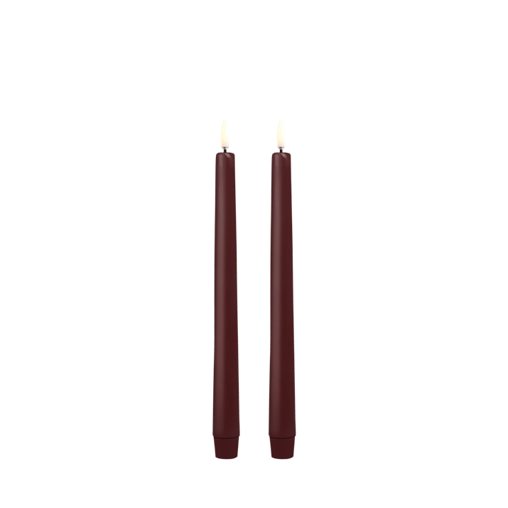 Uyuni LED-kruunukynttilä 25 cm 2 kpl - Wine Red