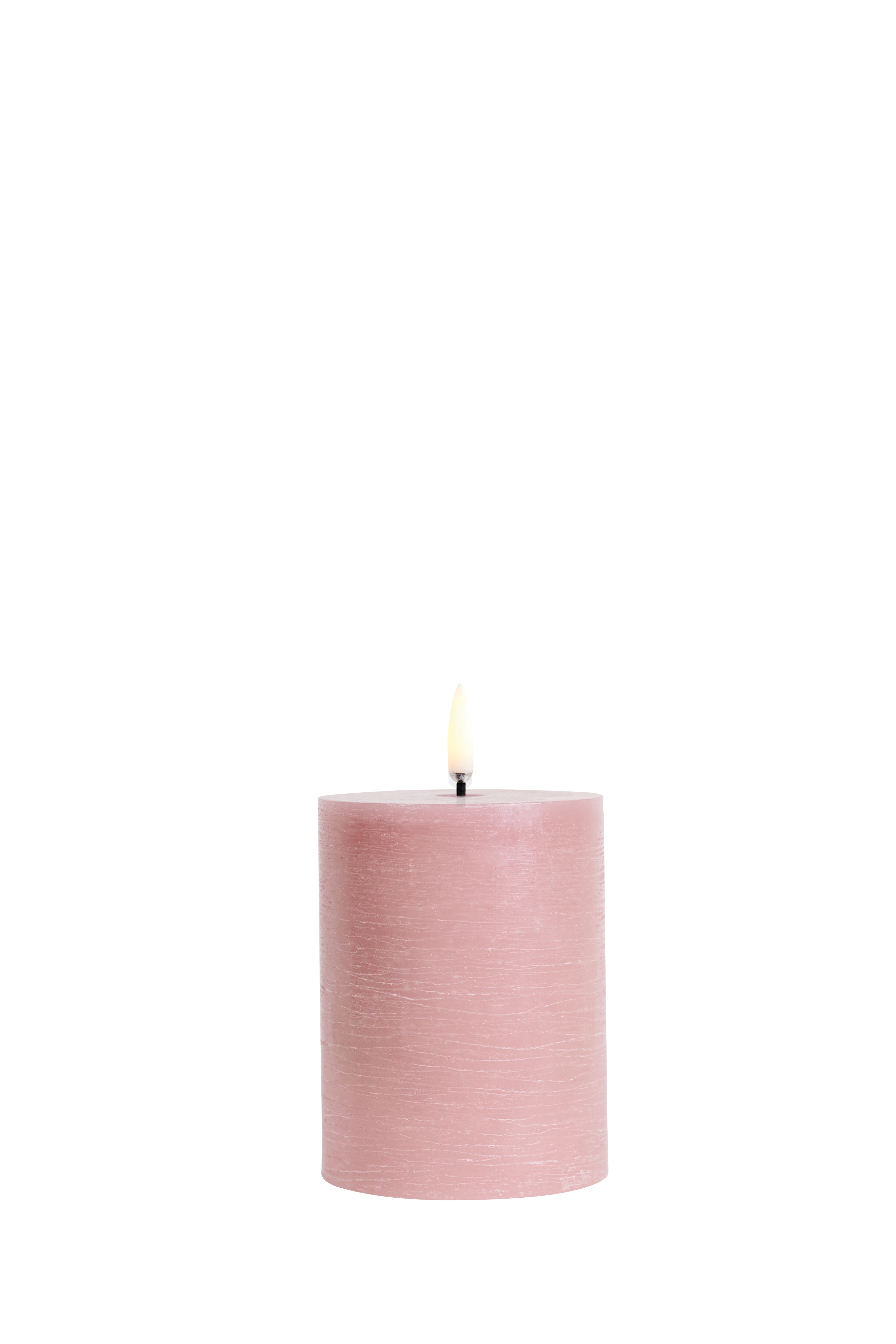 Uyuni LED-kynttilä rustic 7,8 x 10 cm - Dusty Rose