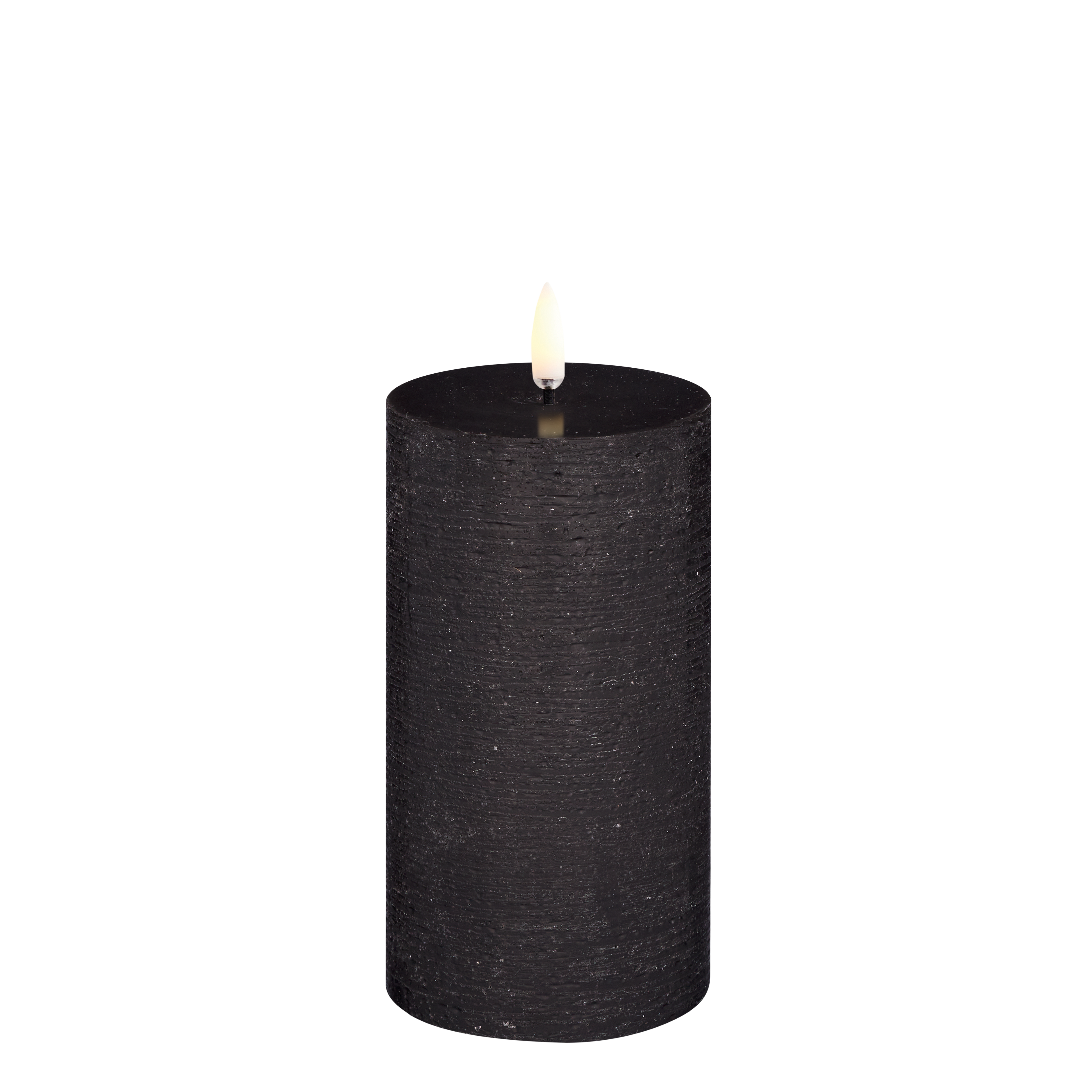 Uyuni LED-kynttilä rustic 7,8 x 15 cm - Forest Black
