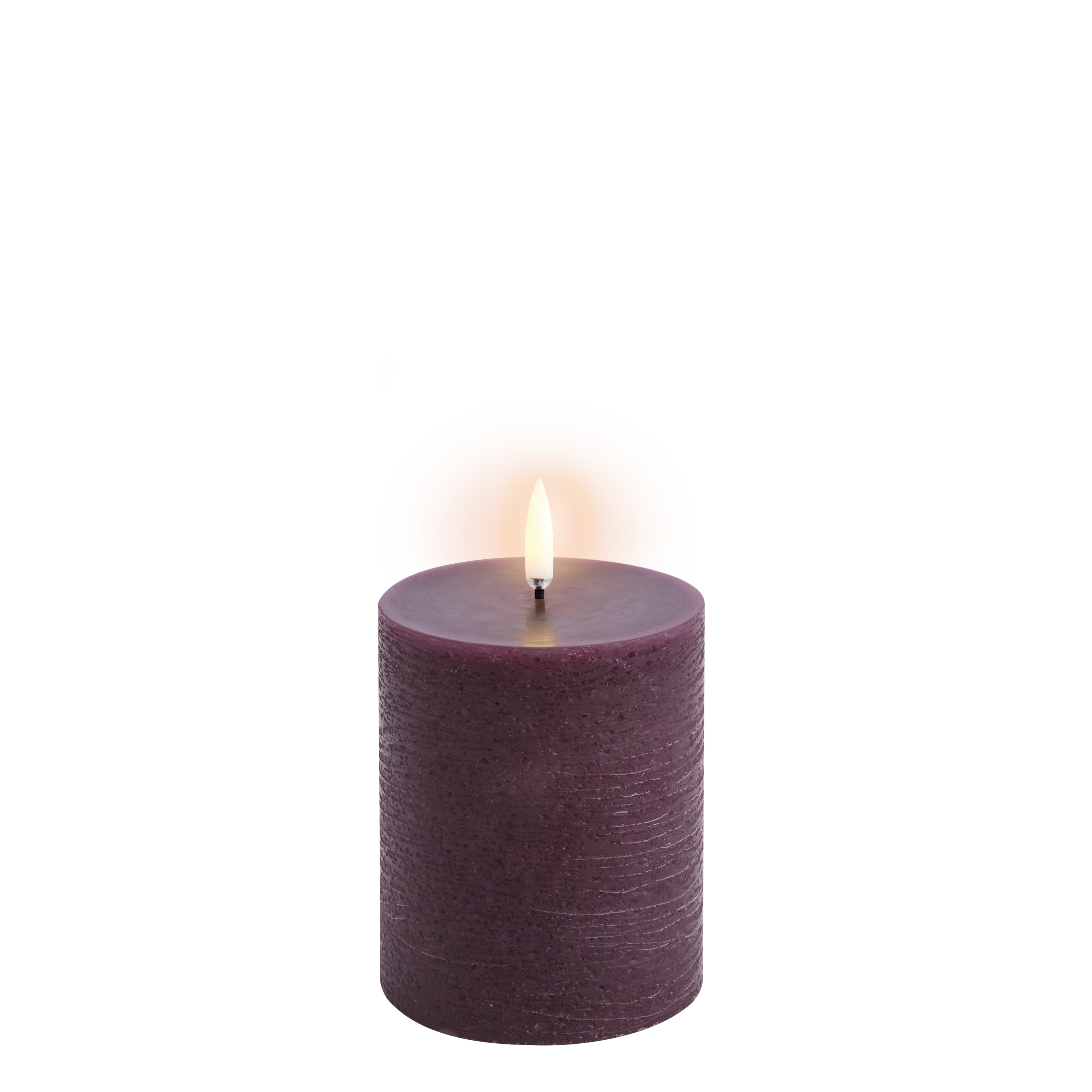 Uyuni LED-kynttilä rustic 7,8 x 10,1 cm - Plum