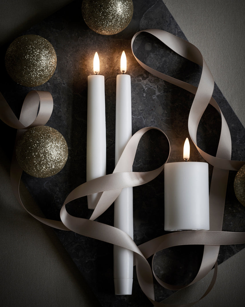 Uyuni LED-kruunukynttilä 15 cm 2 kpl - Nordic White