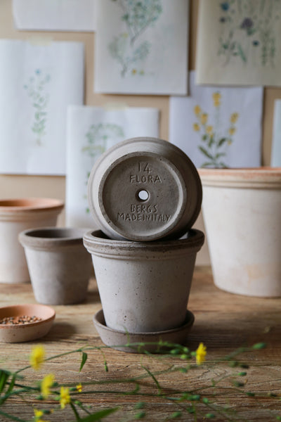 Bergs Potter Flora saviruukku harmaa 14cm