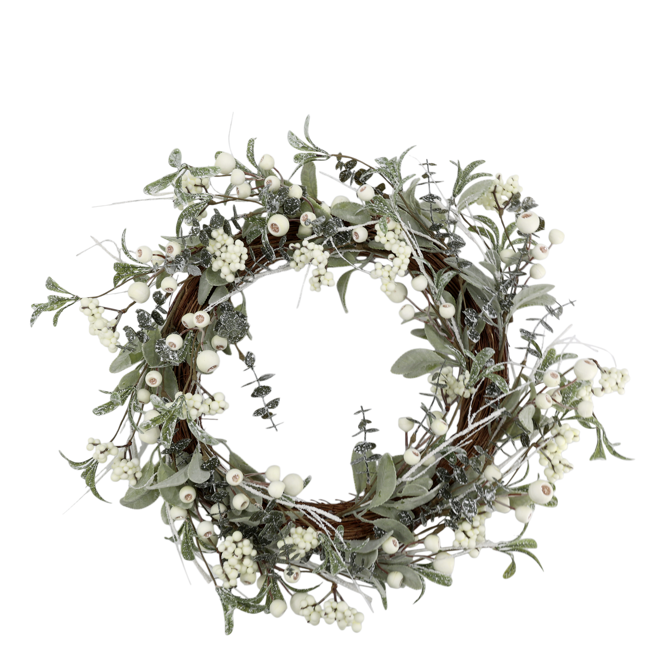 Chic Antique joulukranssi valkoisilla marjoilla 45 cm