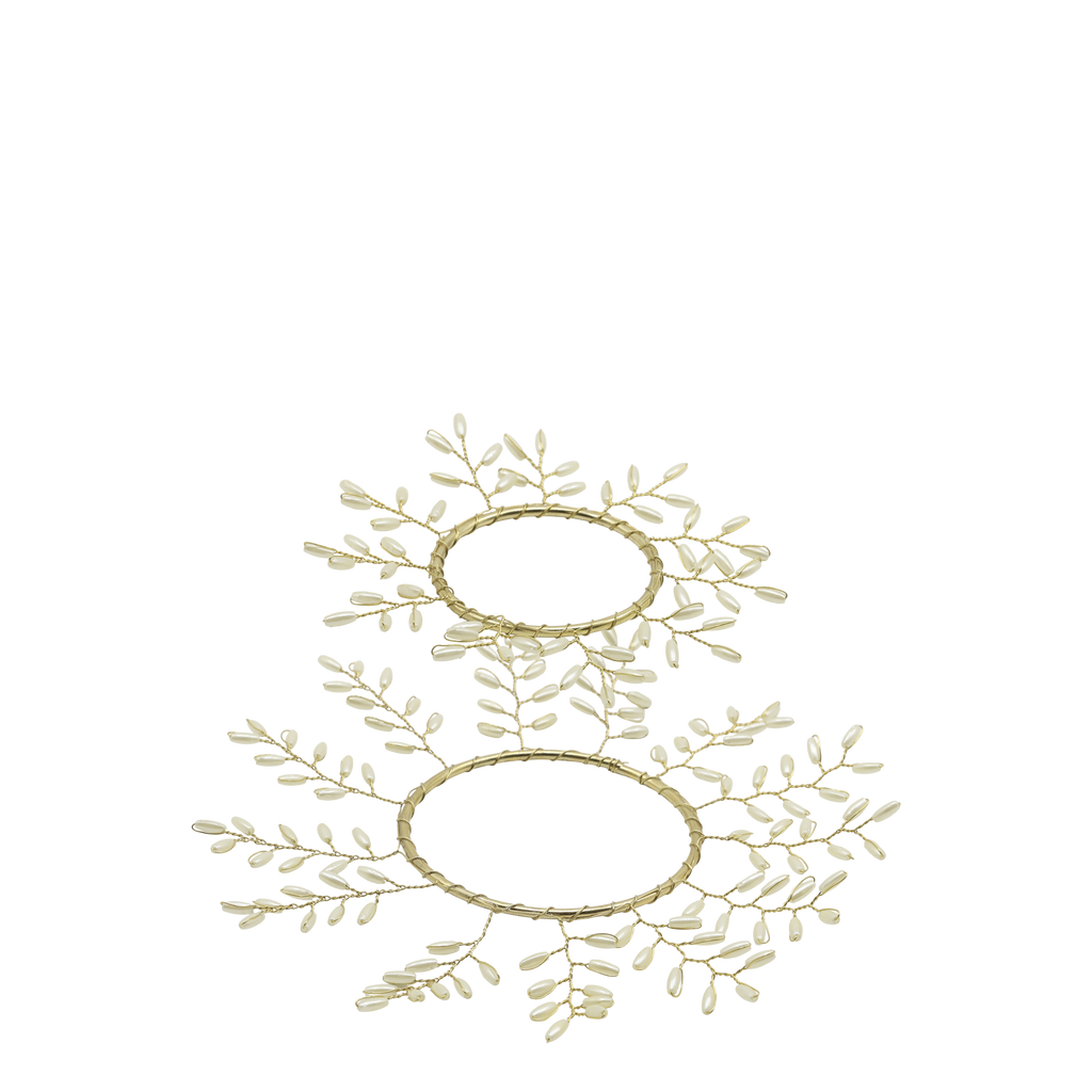 Chic Antique helmikranssi kynttilälle 11 cm