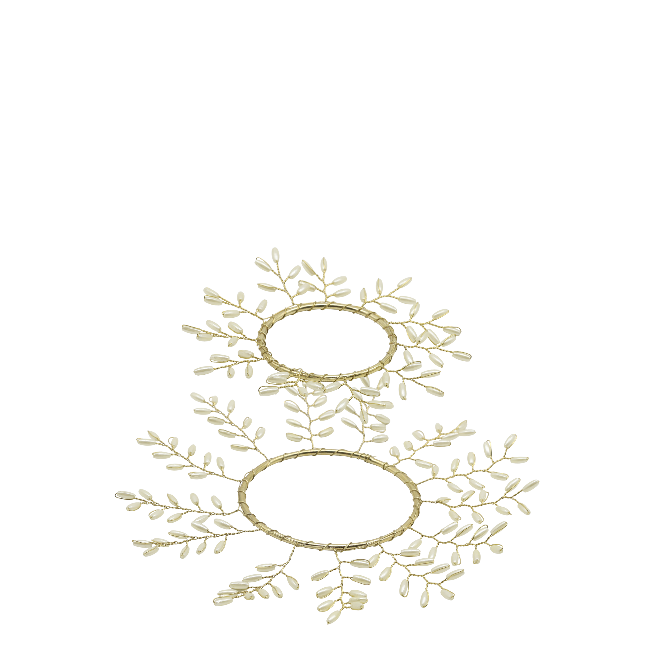 Chic Antique helmikranssi kynttilälle 11 cm