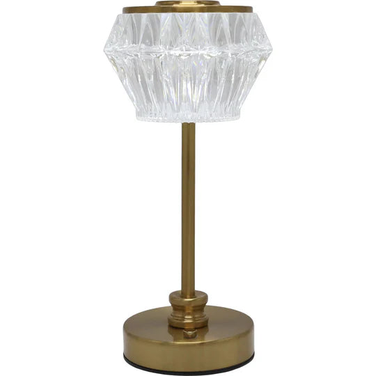 Chic Antique ladattava led-valaisin antiikkimessinki / lasi 29cm