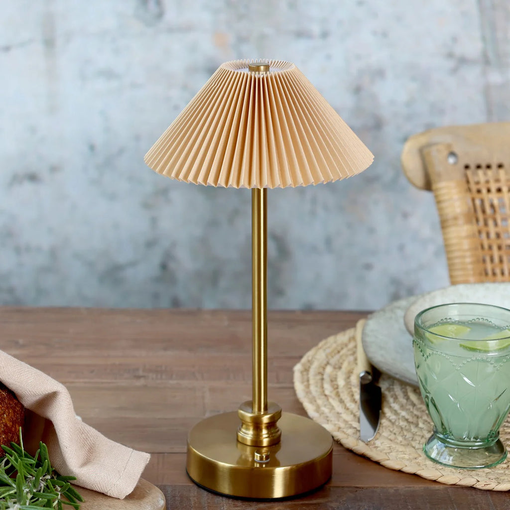 Chic Antique ladattava led-valaisin messinki / ruskea 30 cm