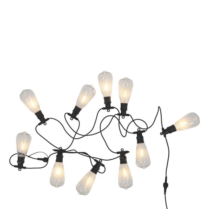 Chic Antique LED-ulkovalosarja 10 valoa 3 m