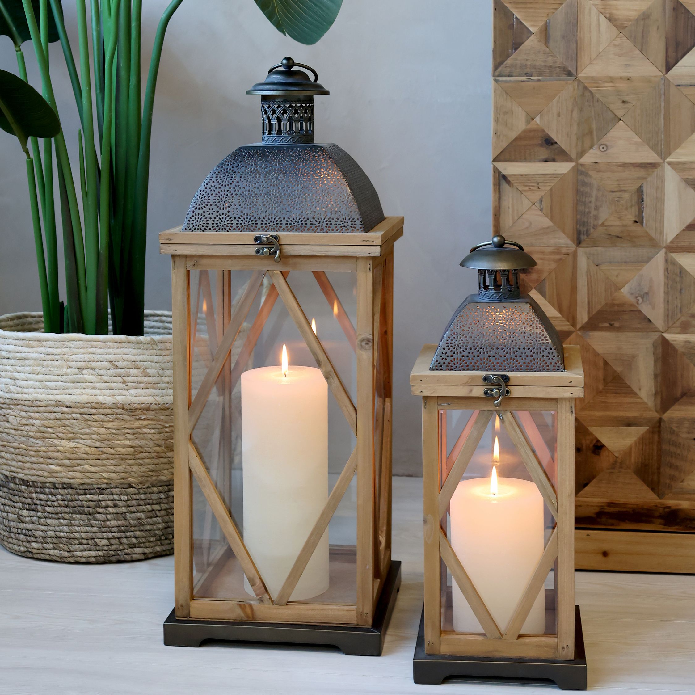 Chic Antique lyhty ruskea 67 cm