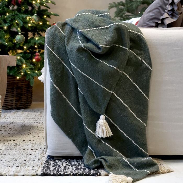 Chic Antique torkkupeitto vihreä 130 x 160 cm