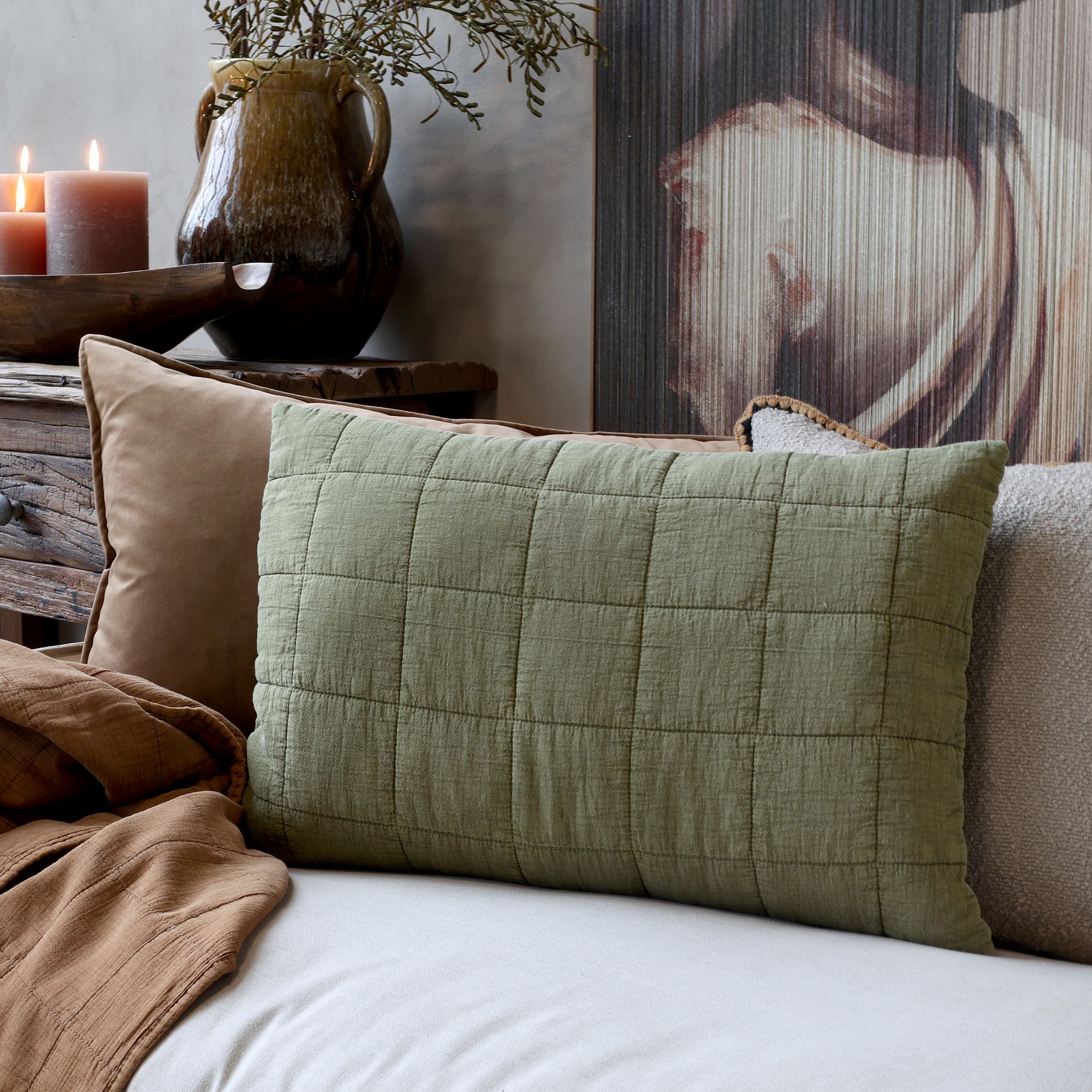 Chic Antique tyynynpäällinen vihreä 40 x 60 cm