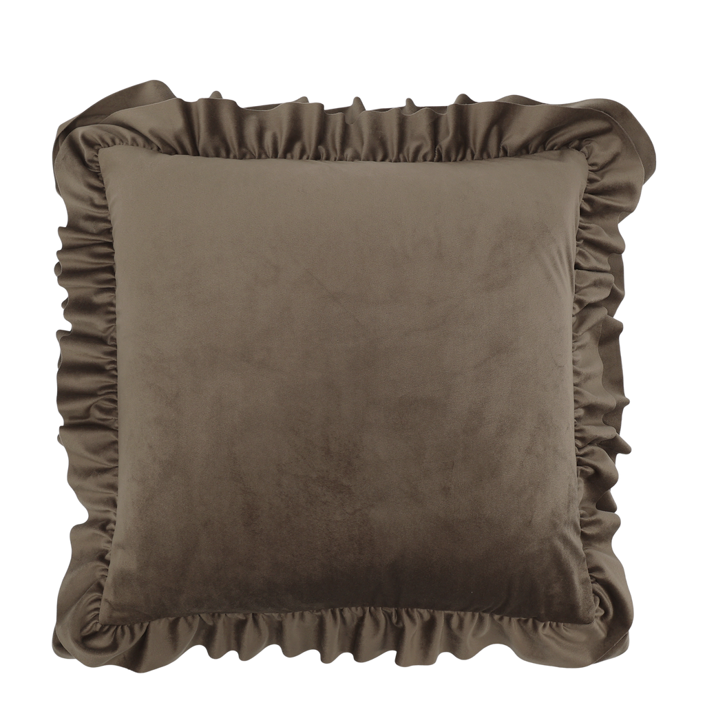 Chic Antique tyynynpäällinen samettia ruskea