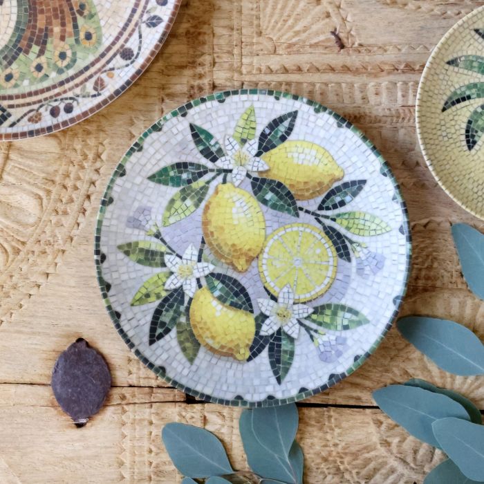 Chic Antique sitruuna mosaiikkilautanen 21 cm