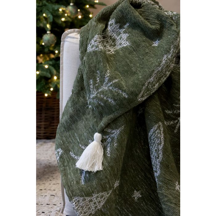 Chic Antique torkkupeitto vihreä 130 x 160 cm