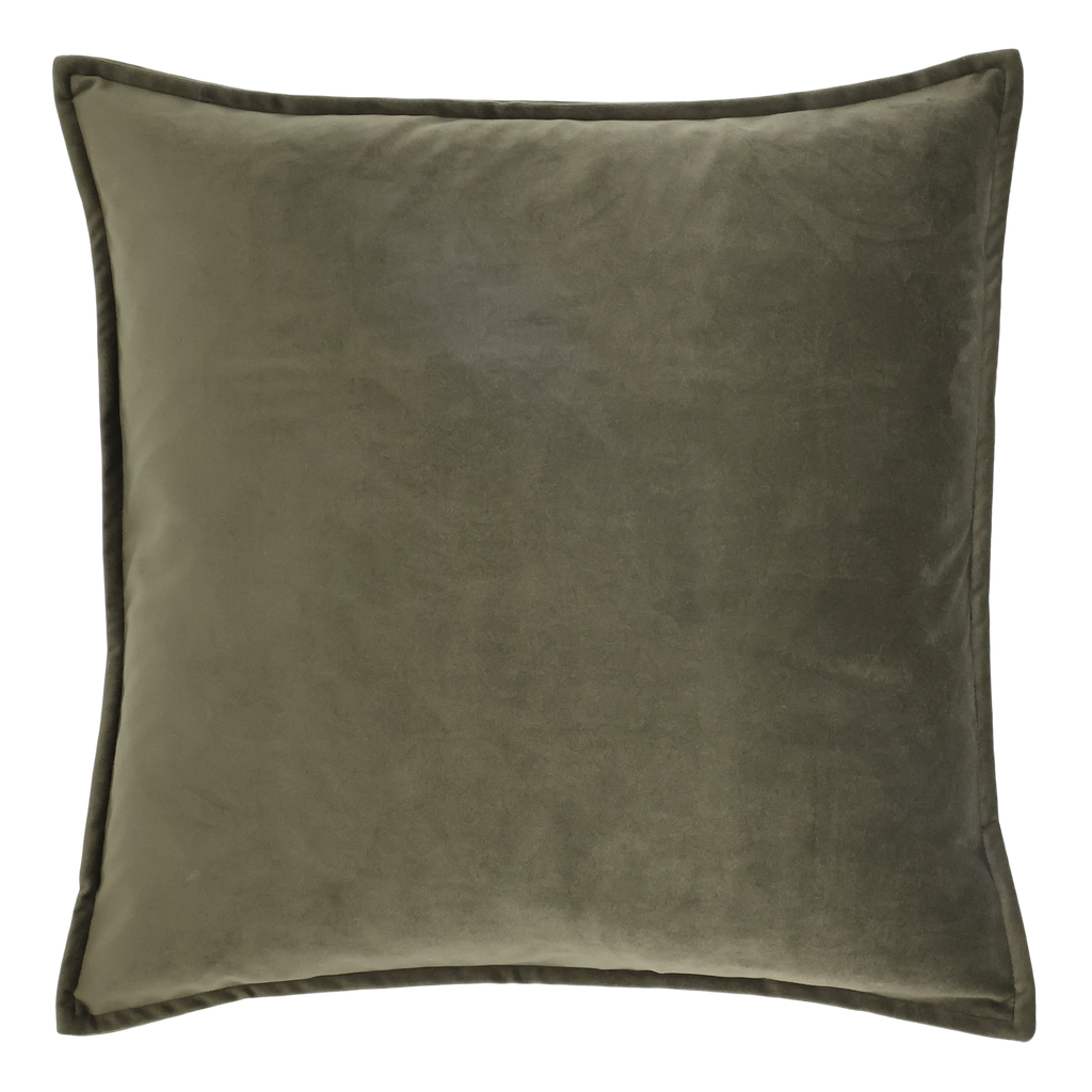 Chic Antique tyynynpäällinen samettia oliivi 50 x 50 cm