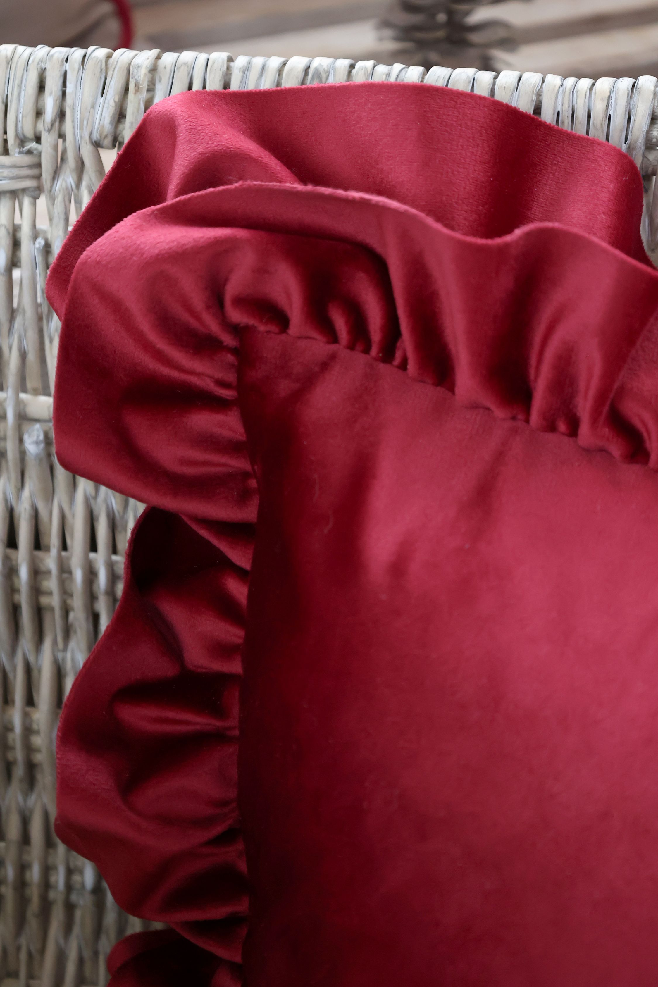 Chic Antique tyynynpäällinen samettia punainen
