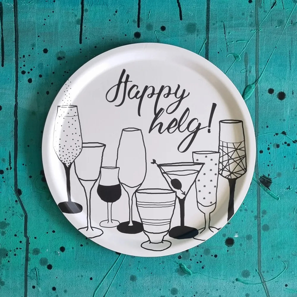 Erika Tubbin tarjotin 31 cm - Happy Helg