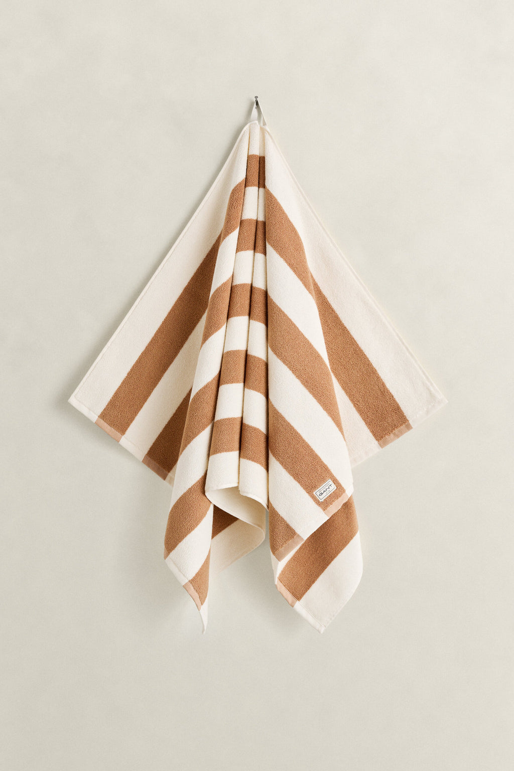 GANT Home Organic Premium Towel Stripe Butternut Beige pyyhe 70 x 140 cm