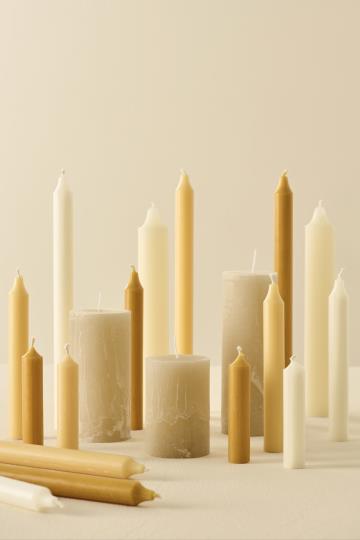 Ib Laursen kruunukynttilä lyhyt curry 11cm