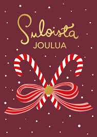 Putinki Letters joulukortti - Karkkikepit, Suloista joulua