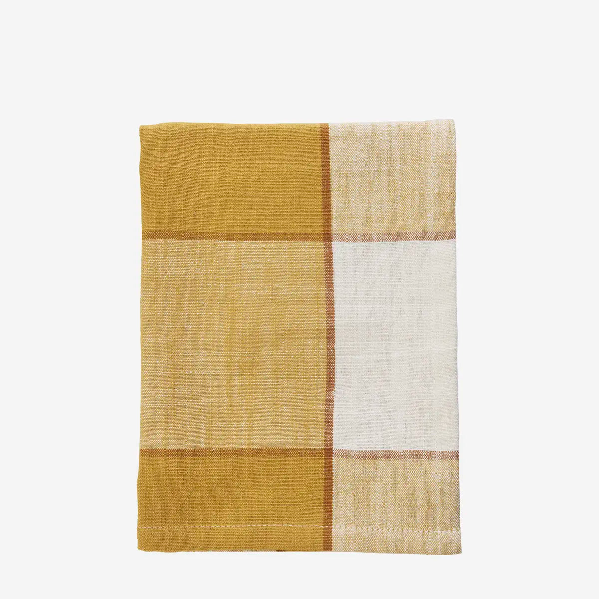 Madam Stoltz ruudullinen keittiöpyyhe keltainen 50 x 70 cm