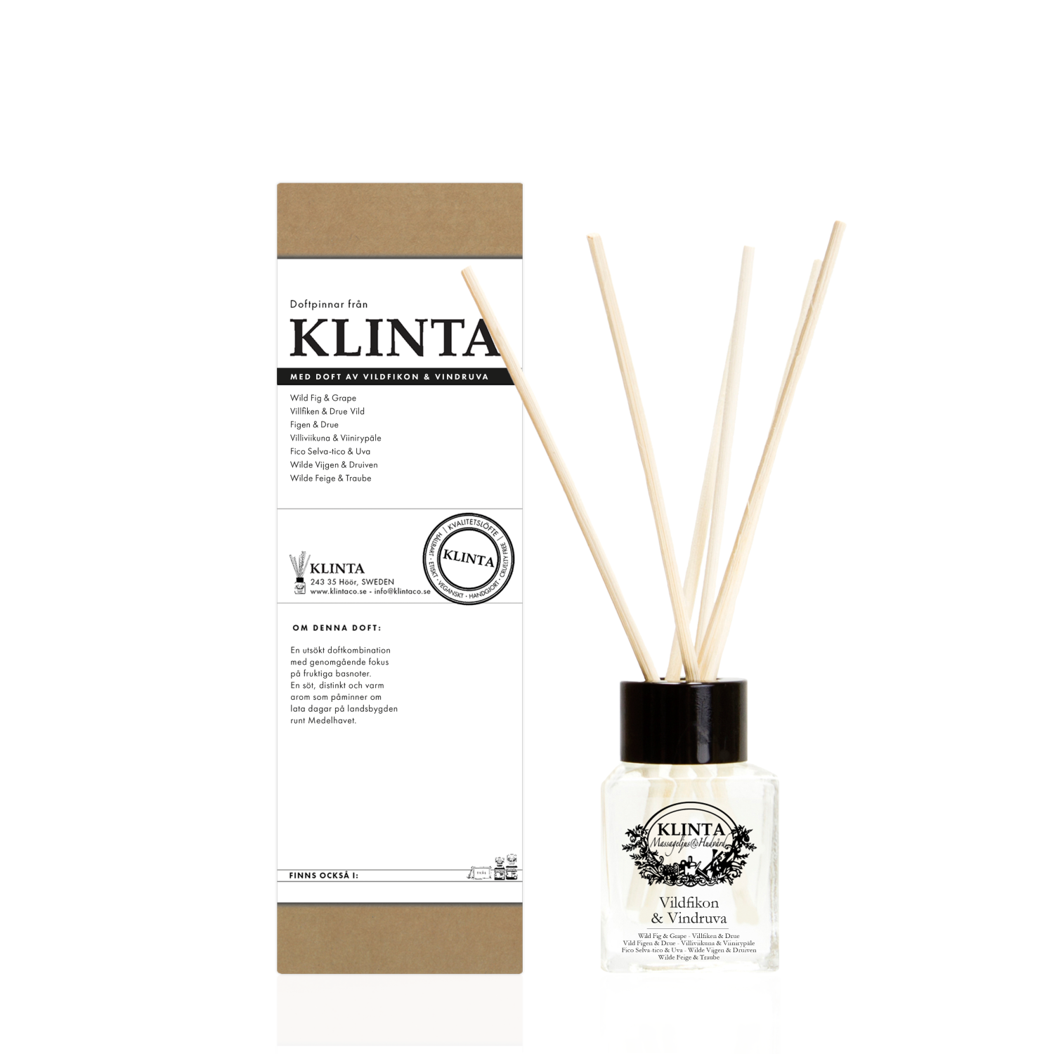 Klinta huonetuoksu Villiviikuna & Viinirypäle 50ml