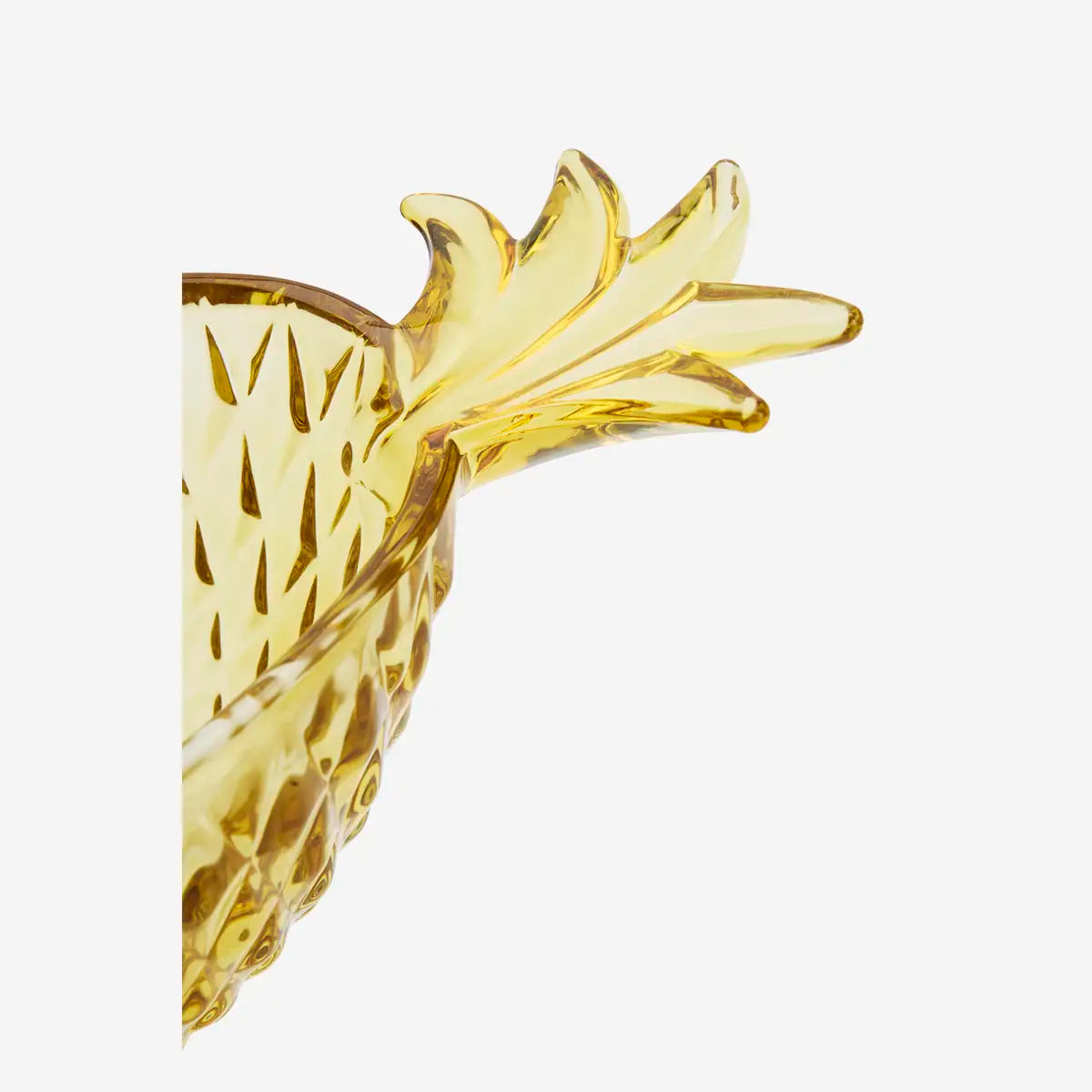 Madam Stoltz lasikulho ananas keltainen 18 x 11 x 7 cm