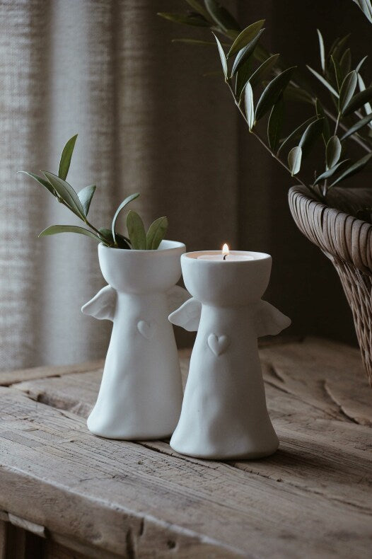 Majas Cottage enkeli maljakko / tuikkulyhty 13 cm