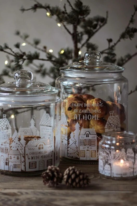 Majas Cottage lasilyhty / purkki iso - Magic of Christmas