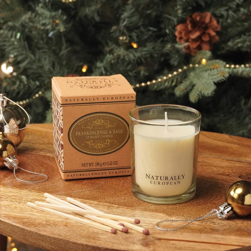 Naturally European Frankincense & Sage tuoksukynttilä 100 g