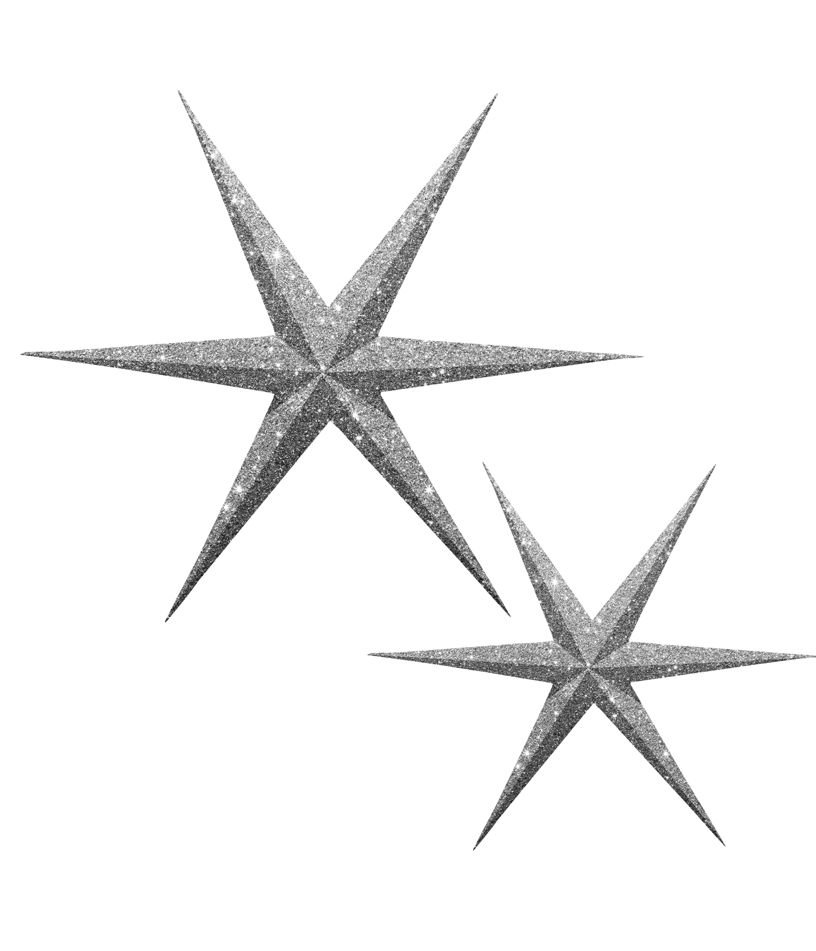 NOORDliving paperitähti hopea glitter 20 cm