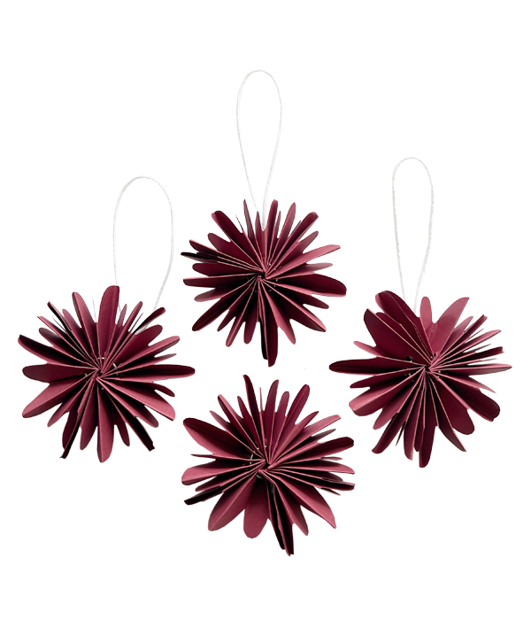 NOORDliving lumihiutale viininpunainen 10 cm