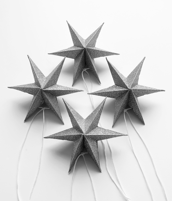 NOORDliving paperitähti hopea glitter 12 cm