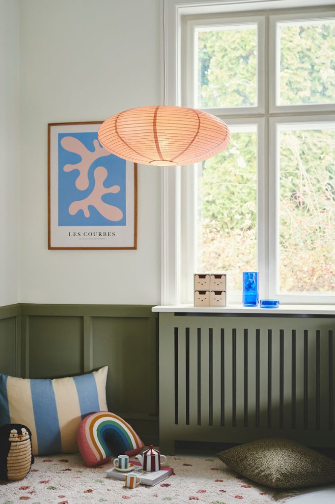 Nordlux Villo riisipaperivarjostin roosa 60 cm