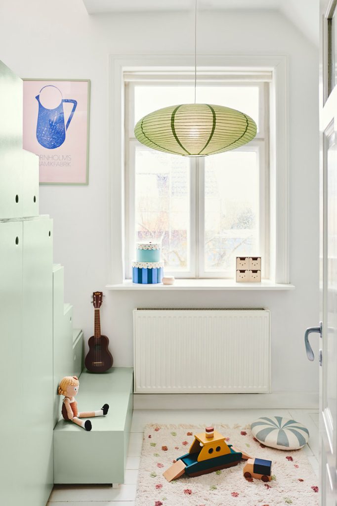 Nordlux Villo riisipaperivarjostin vihreä 60 cm