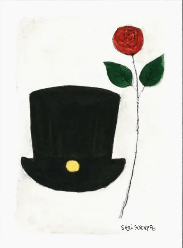 Putinki Sari's Artwork 2-osainen kortti - Tohtorinhattu ja ruusu