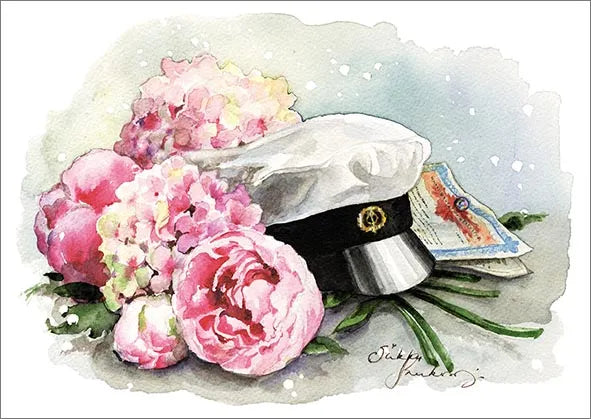 Putinki Sirkku Saukonoja 2-osainen ylioppilaskortti - Roosat kukat