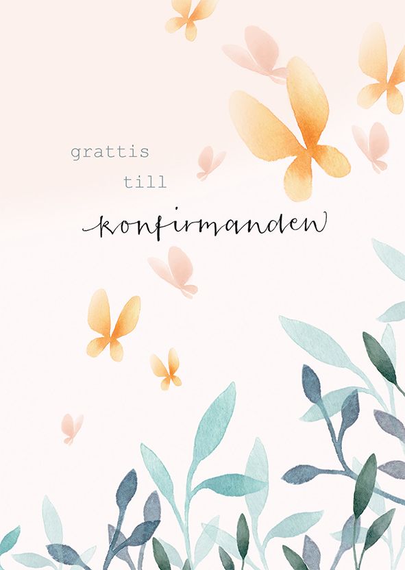 Putinki Henna Adel 2-osainen rippikortti - Grattis till konfirmanden