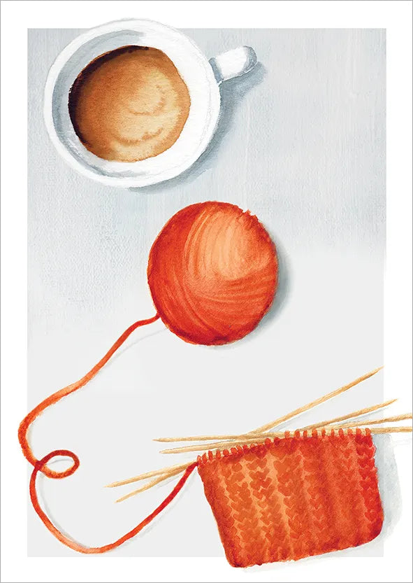 Putinki Henna Adel postikortti - Kudin ja kahvikuppi