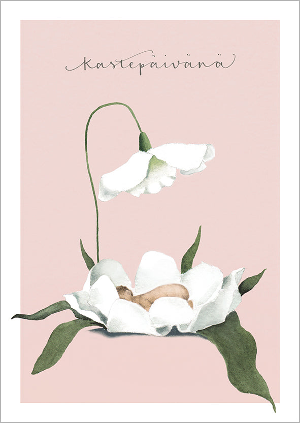 Putinki Henna Adel kastekortti roosa 2-osainen - Kastepäivänä